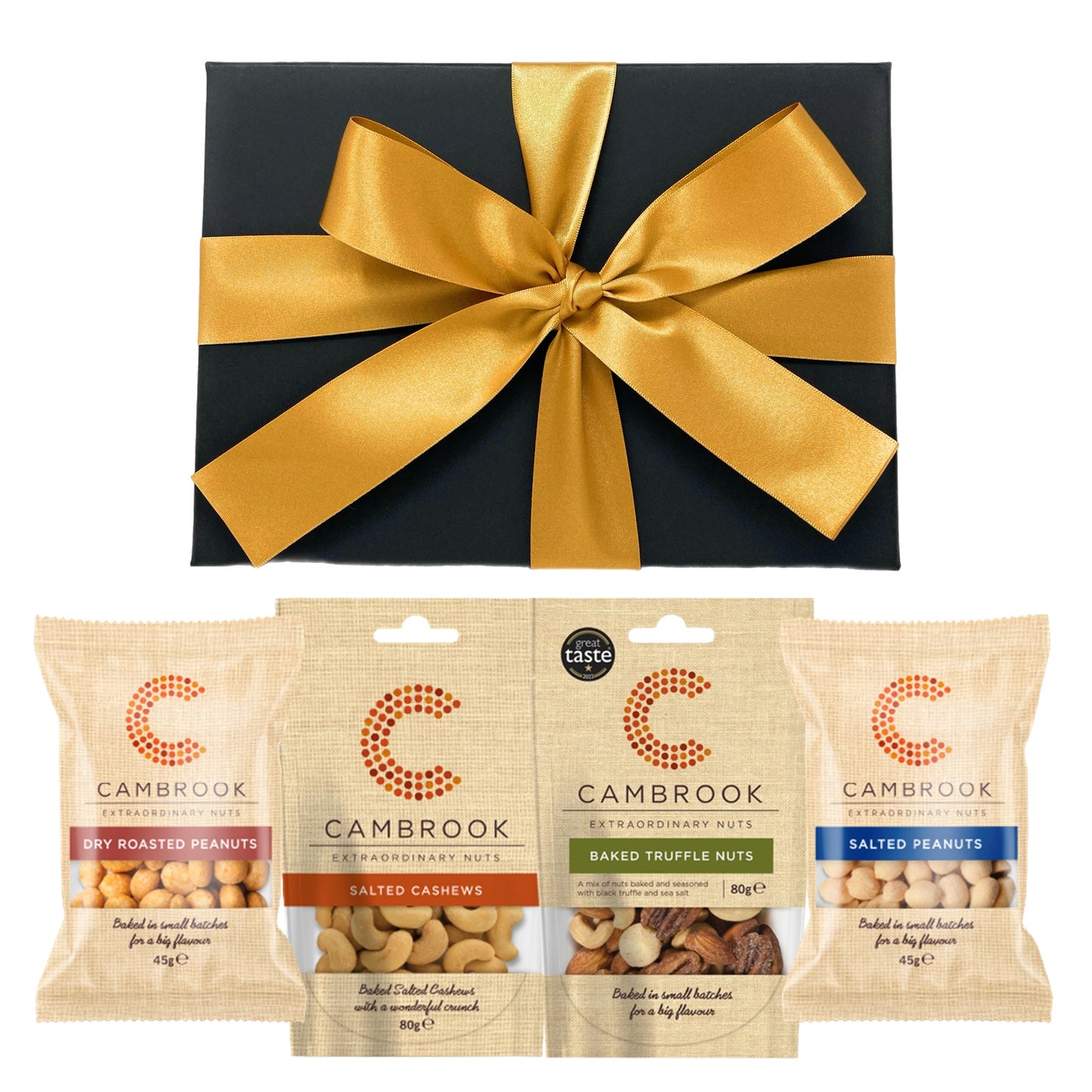 Luxury Baked Truffle & Salted Nuts Hamper, Almonds, Macadamias, Pecans, Cashews, Peanuts